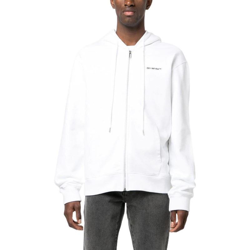 Off-White Off-White Diag-Print Zip-Up Hoodie OMBE013C99FLE0070110 outlook