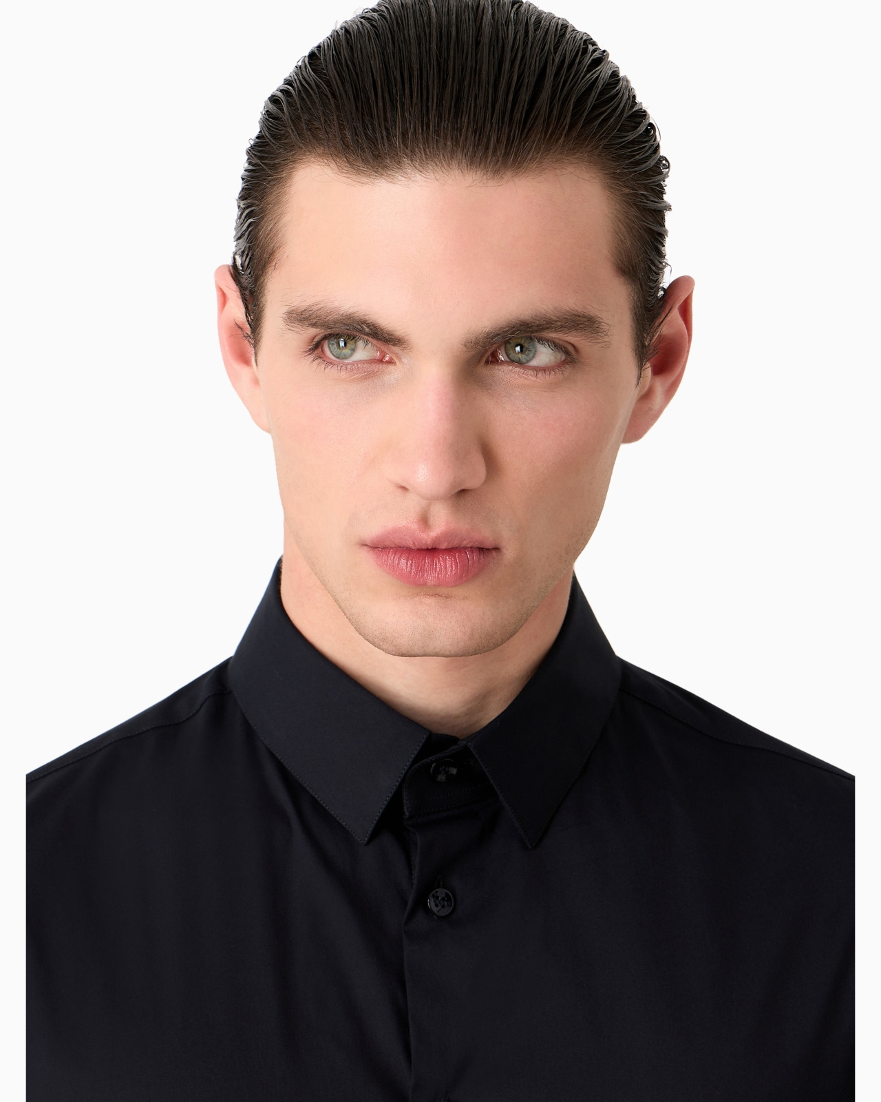 Plain-knit stretch cotton shirt - 6