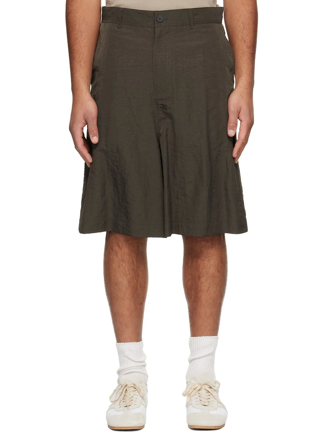 Brown Adjustable Bermuda Shorts - 1