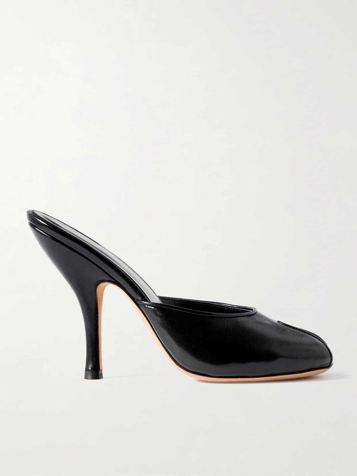 Date Cutout Leather Mules - 1