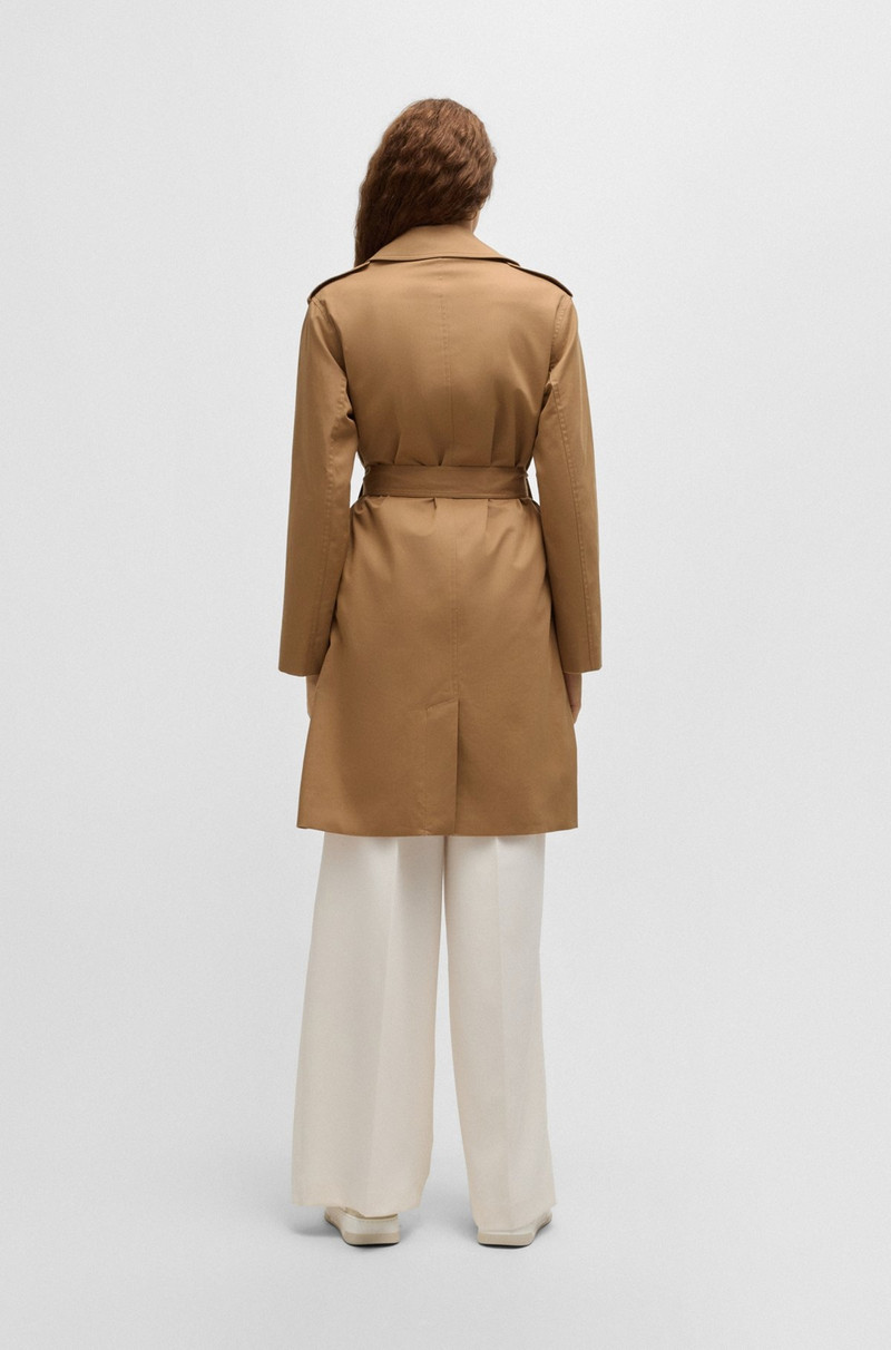 WATER-REPELLENT TRENCH COAT IN STRETCH-COTTON GABARDINE 4