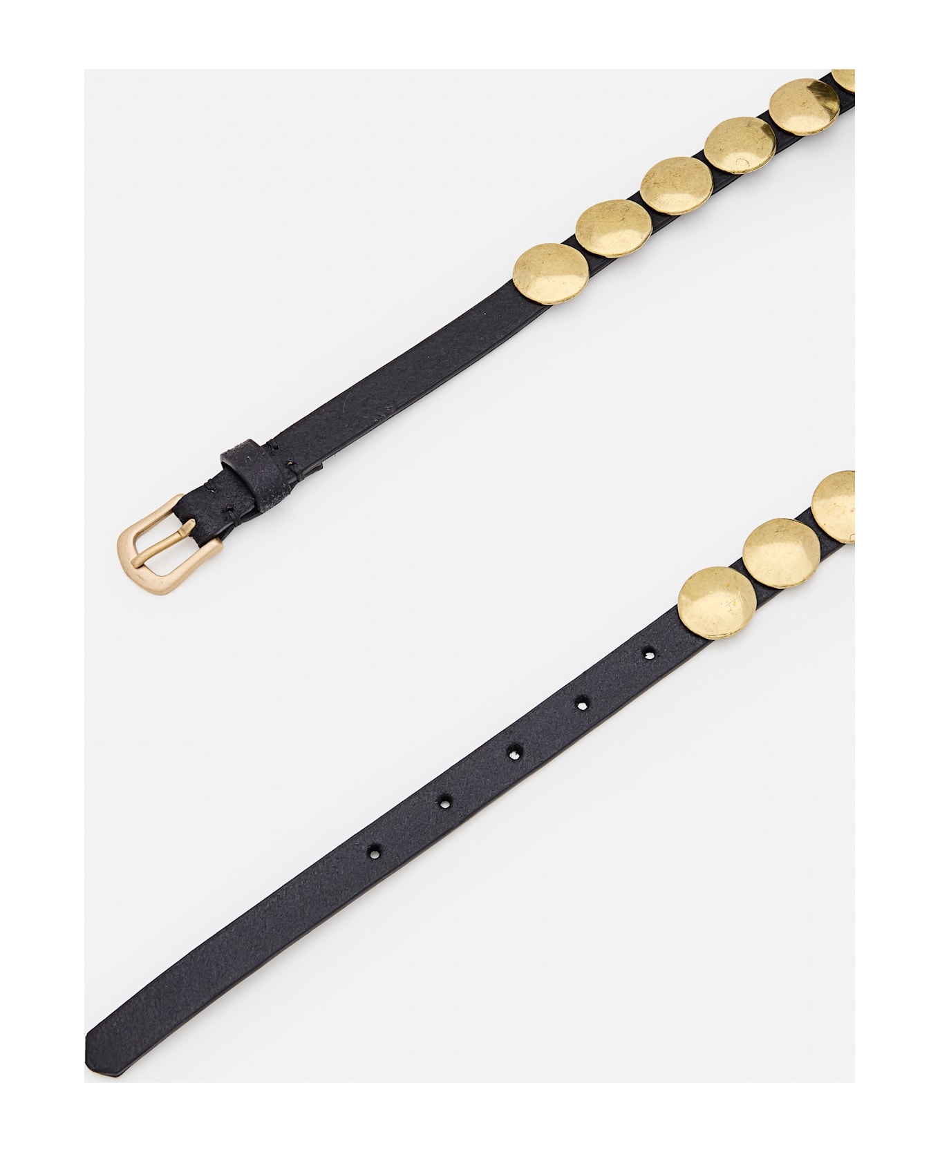 Belt Trinidad Thin Washed Leather Flesh Side With Studs - 2