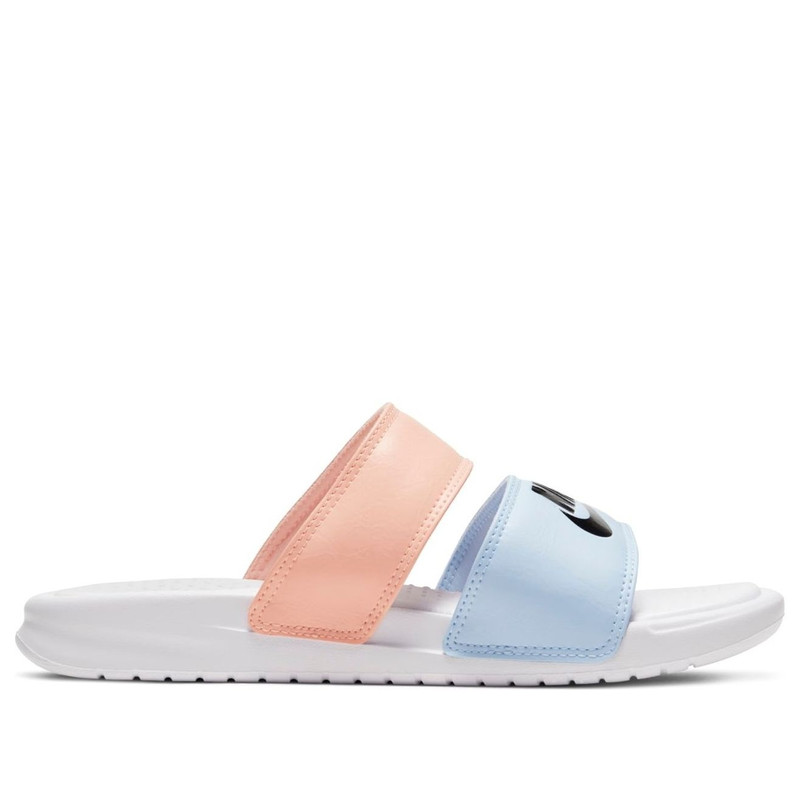 Nike (WMNS) Nike Benassi Duo Ultra Slide White/Blue/Pink 819717-109 outlook