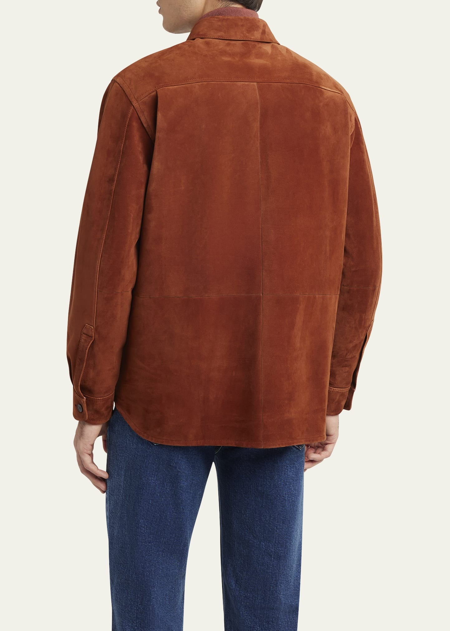 Men's Suede Double-Pocket Overshirt - 3