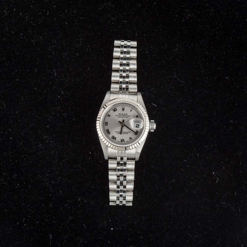 Ladies Rolex Datejust Ref 79174 Silver Roman Dial - 6