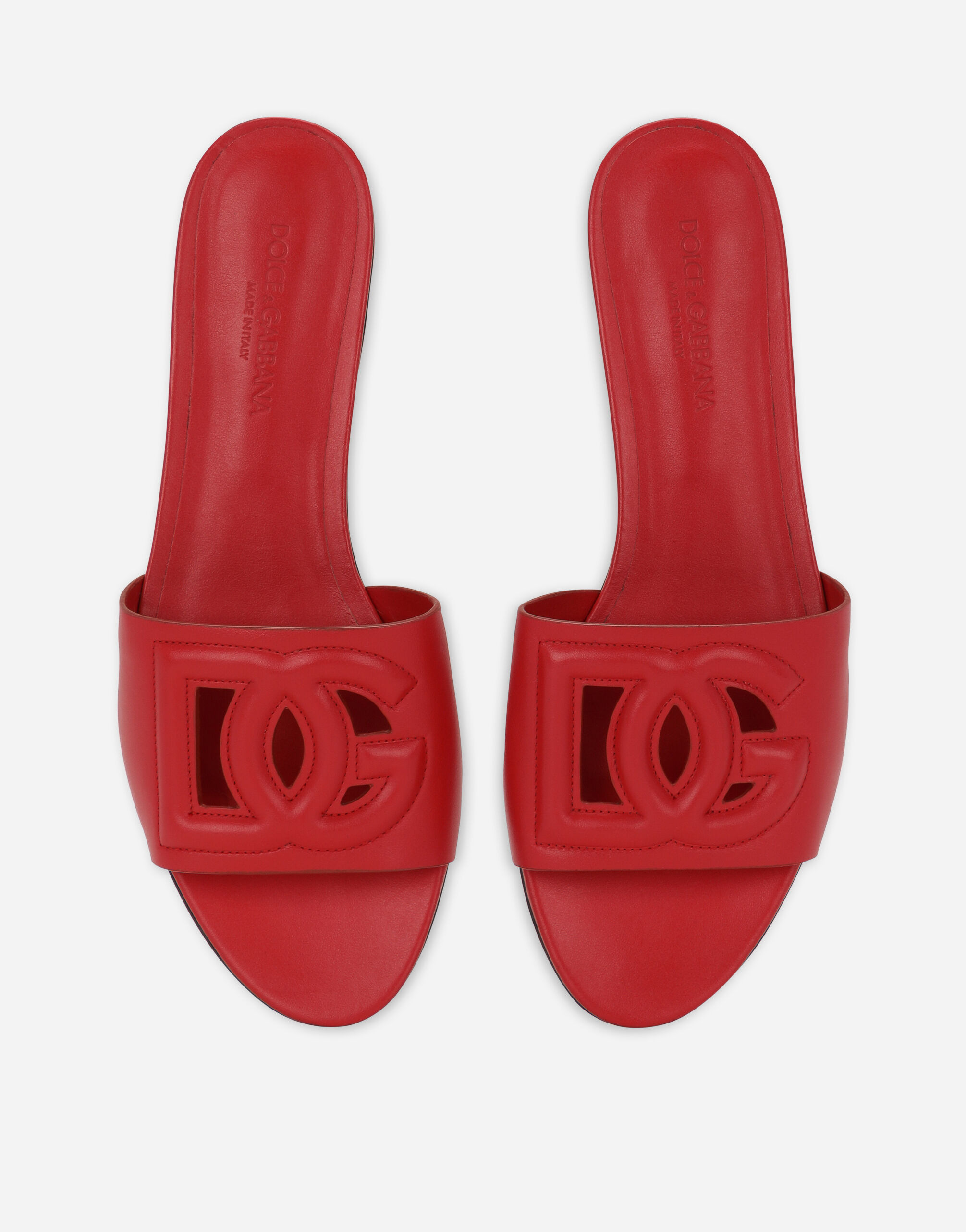 Calfskin sliders with DG logo - 4
