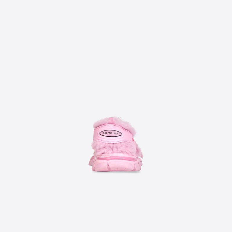 BALENCIAGA Women's Track Sandale Fake Fur in Pink outlook