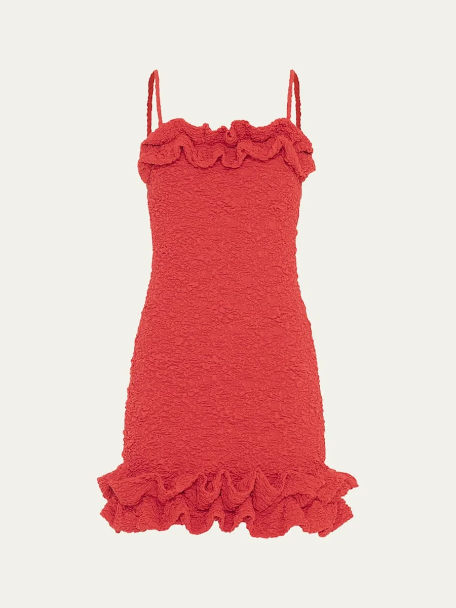 Papillon Jacquard Flutter Mini Dress - 1