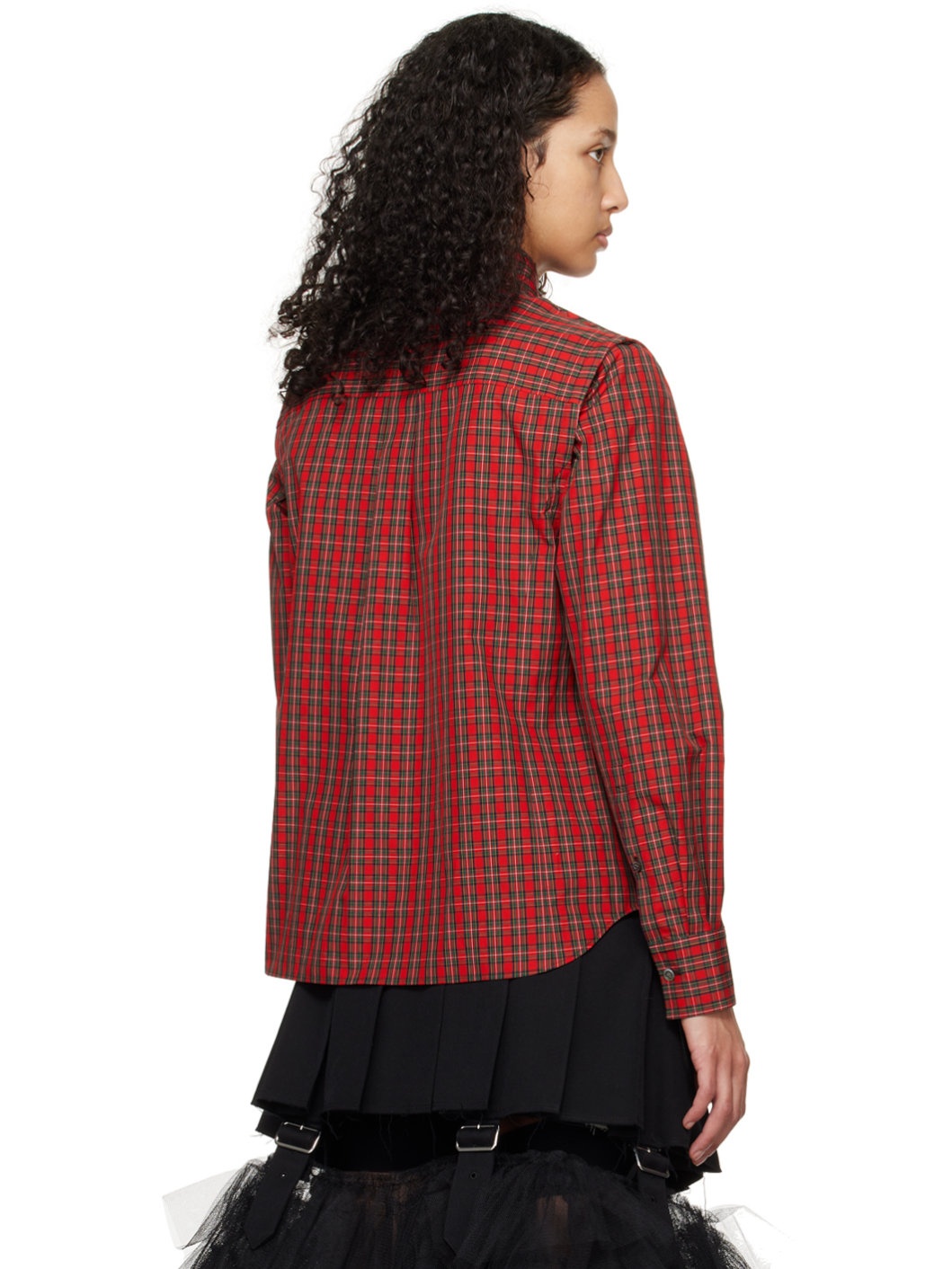Red Detachable Sleeves Shirt - 3