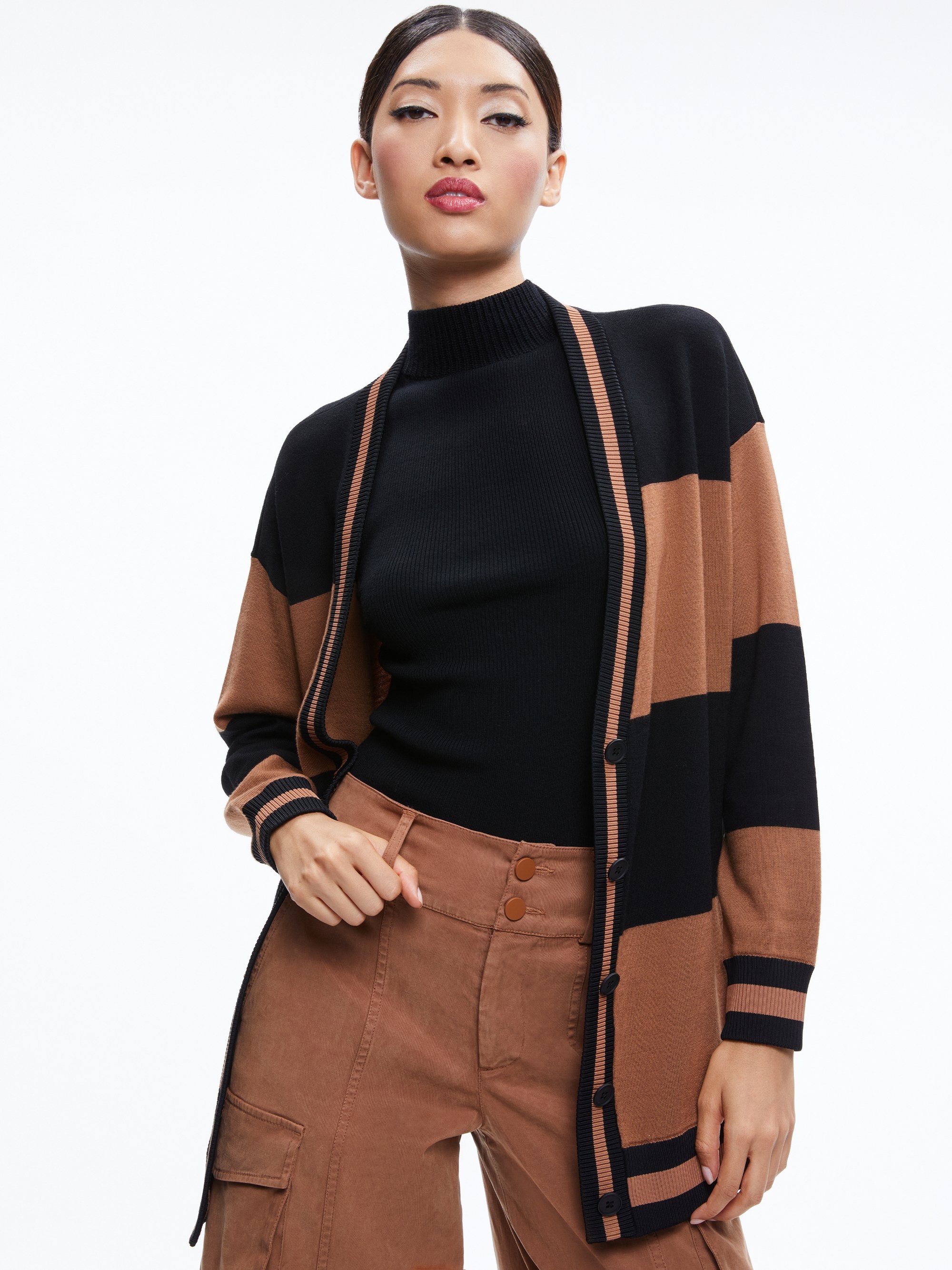 BARRY OVERSIZED V-NECK CARDIGAN - 2