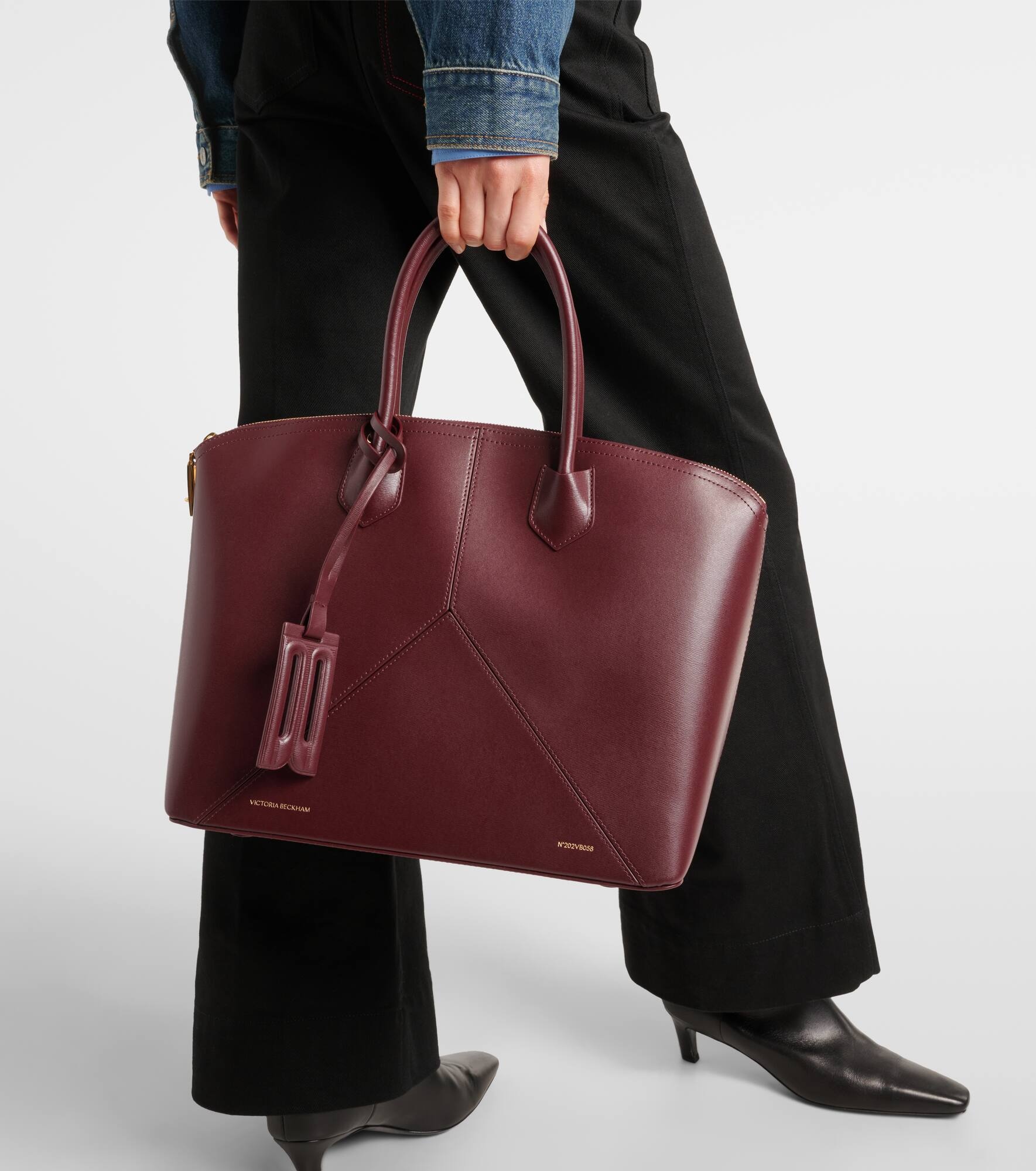Victoria small leather tote bag - 2