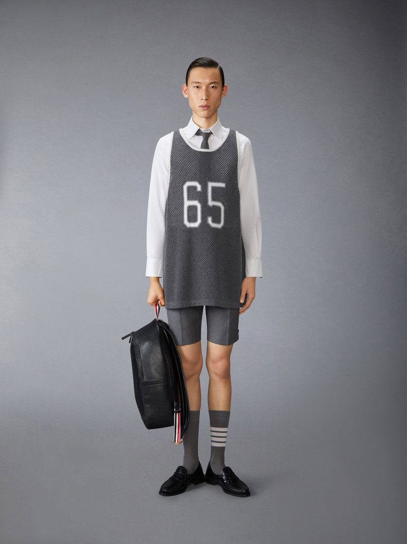 INTARSIA CASHMERE MESH BASKETBALL JERSEY 6