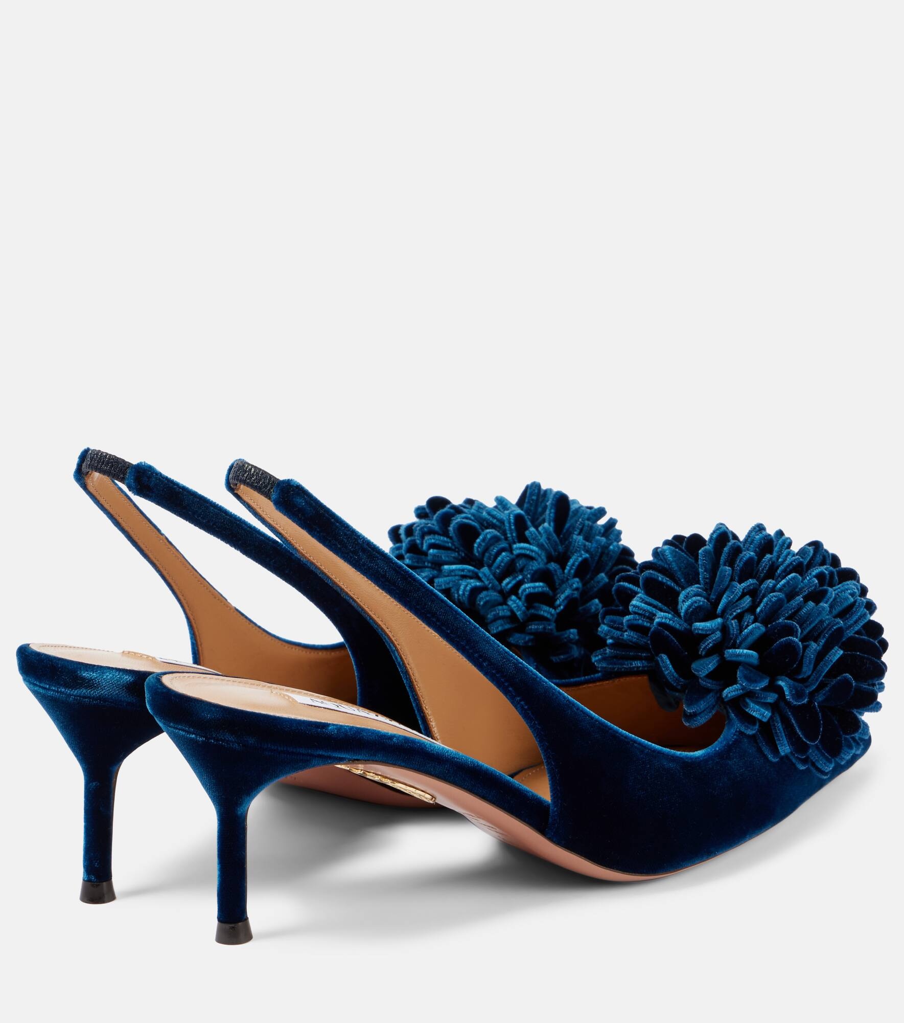 Couturier 65 velvet slingback pumps - 3