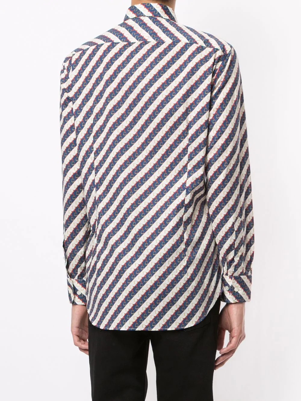 graphic stripe print T-shirt - 4