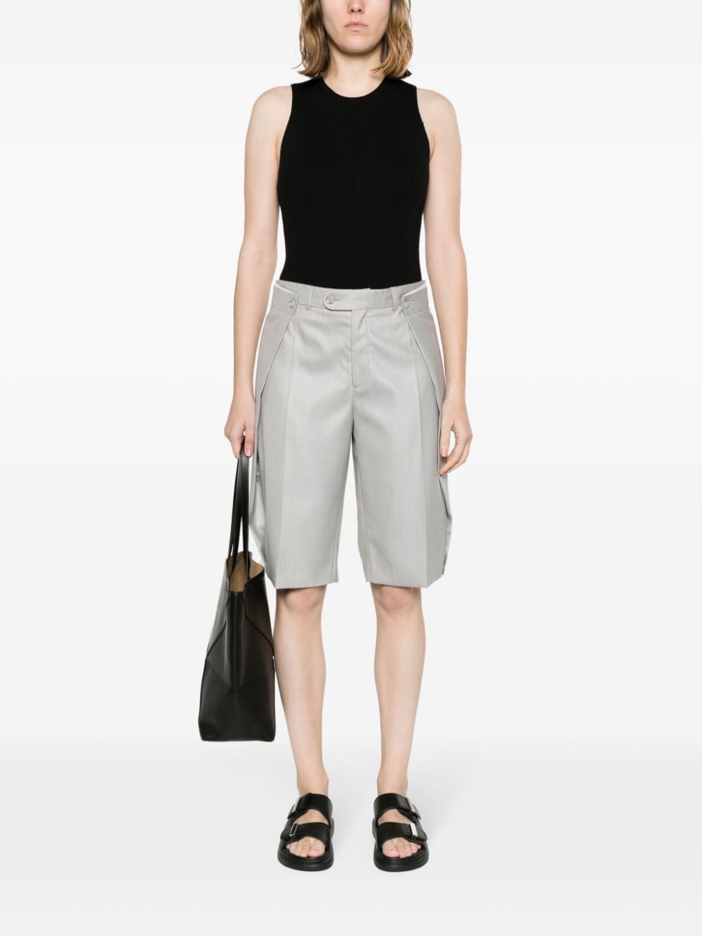 crew-neck ribbed tank top - 2