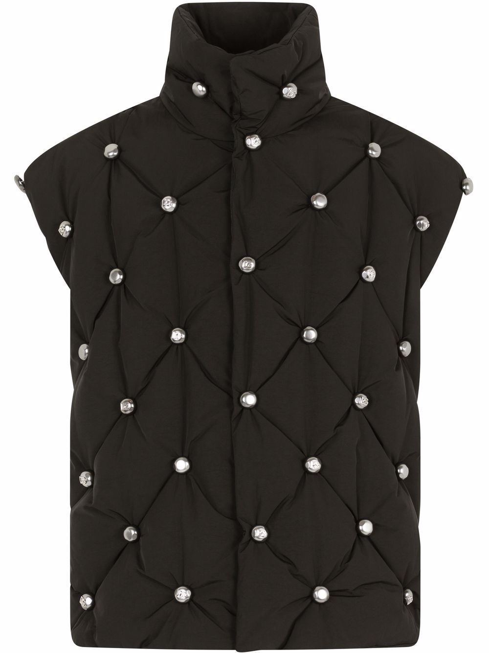 stud-embellished padded jacket - 1