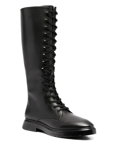 Stuart Weitzman leather lace-up calf boots outlook