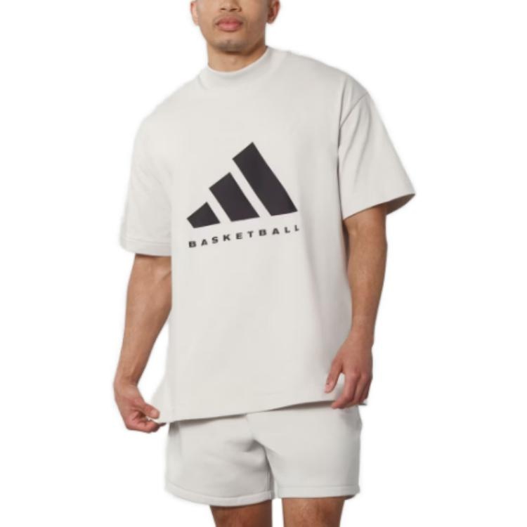 adidas Basketball Logo Tee 'White' IR8491 - 3