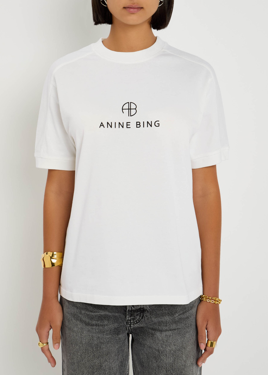 Anine Bing Jaylin Logo Cotton T-shirt - 2