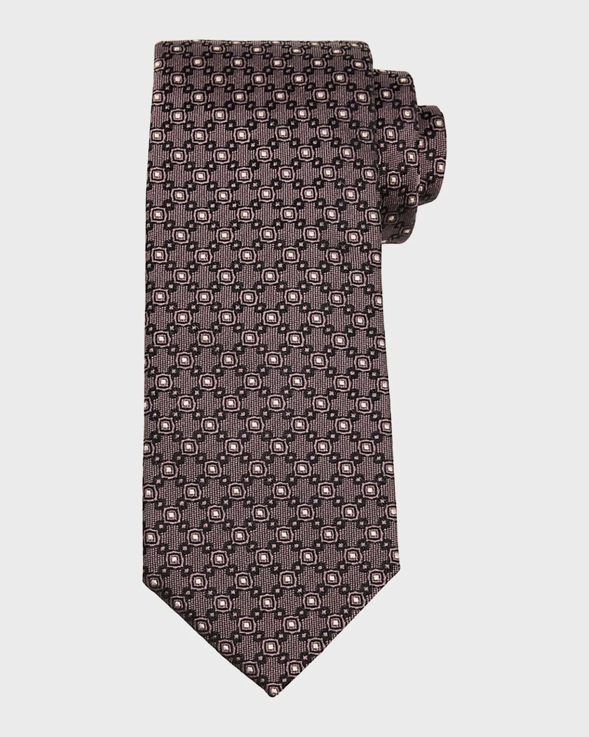 Men's Silk and Cotton Jacquard Tie - 1
