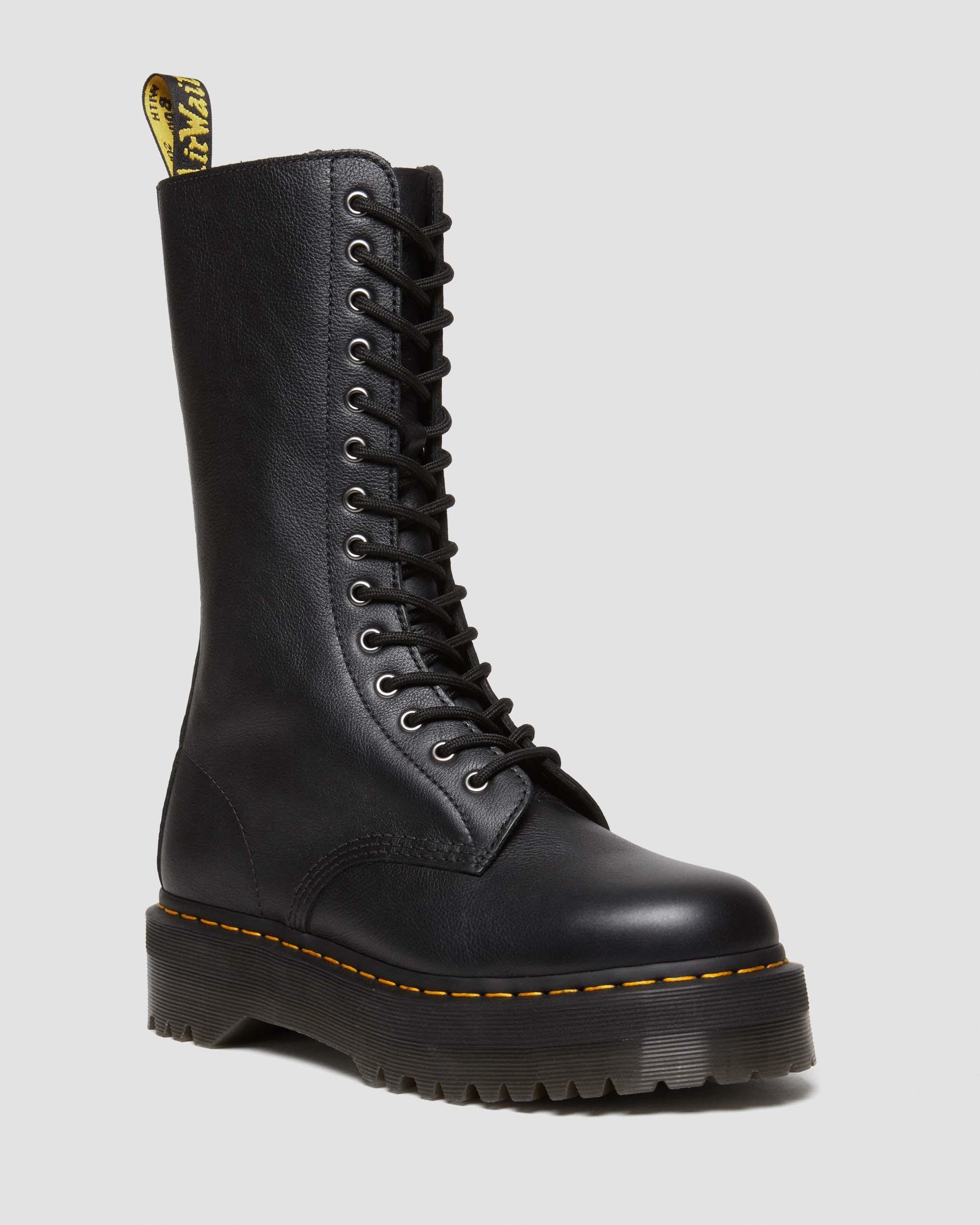 1B99 Pisa Leather Mid Calf Lace Up Boots - 5