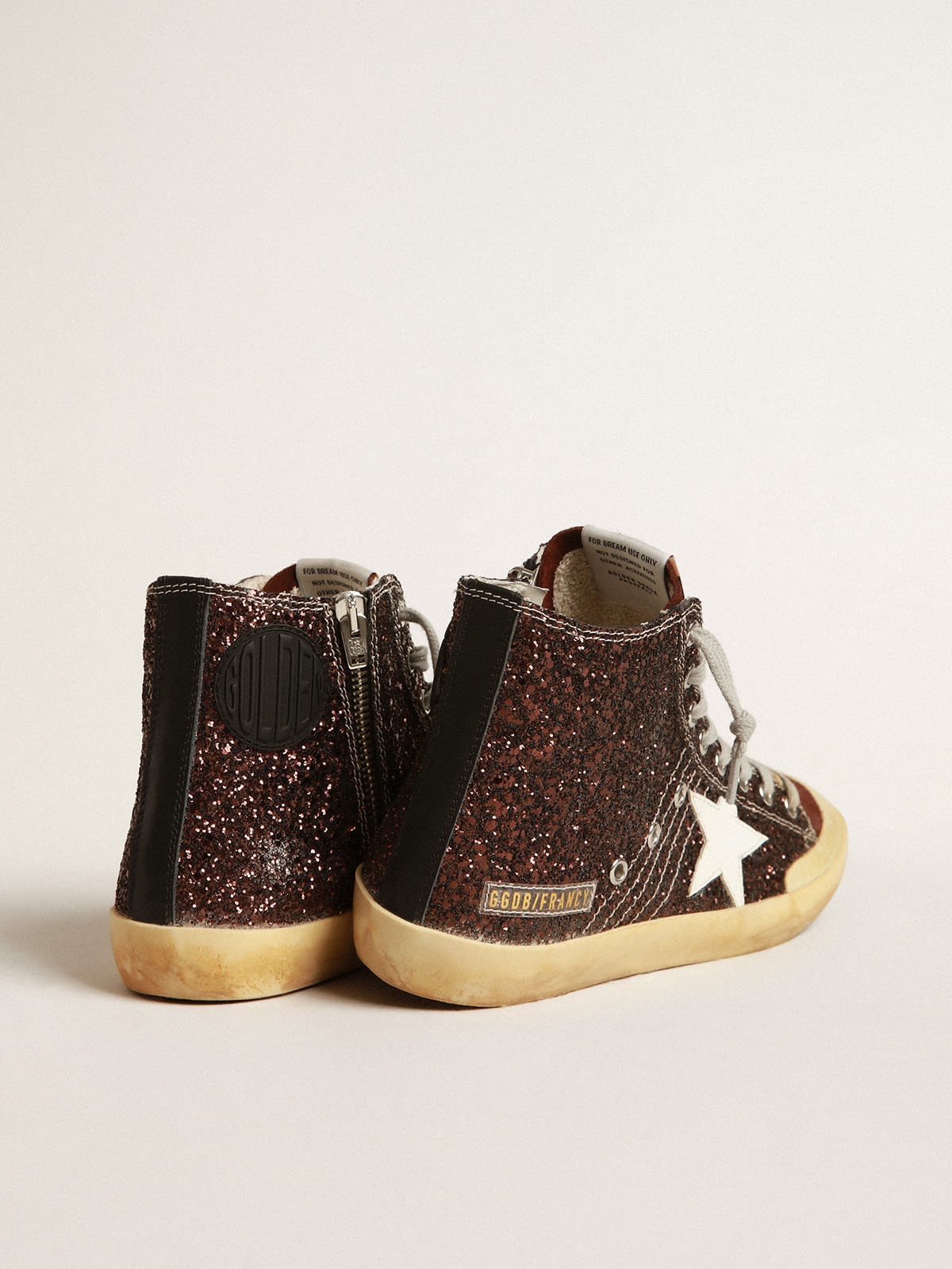 Francy Penstar in brown glitter with white leather star - 5