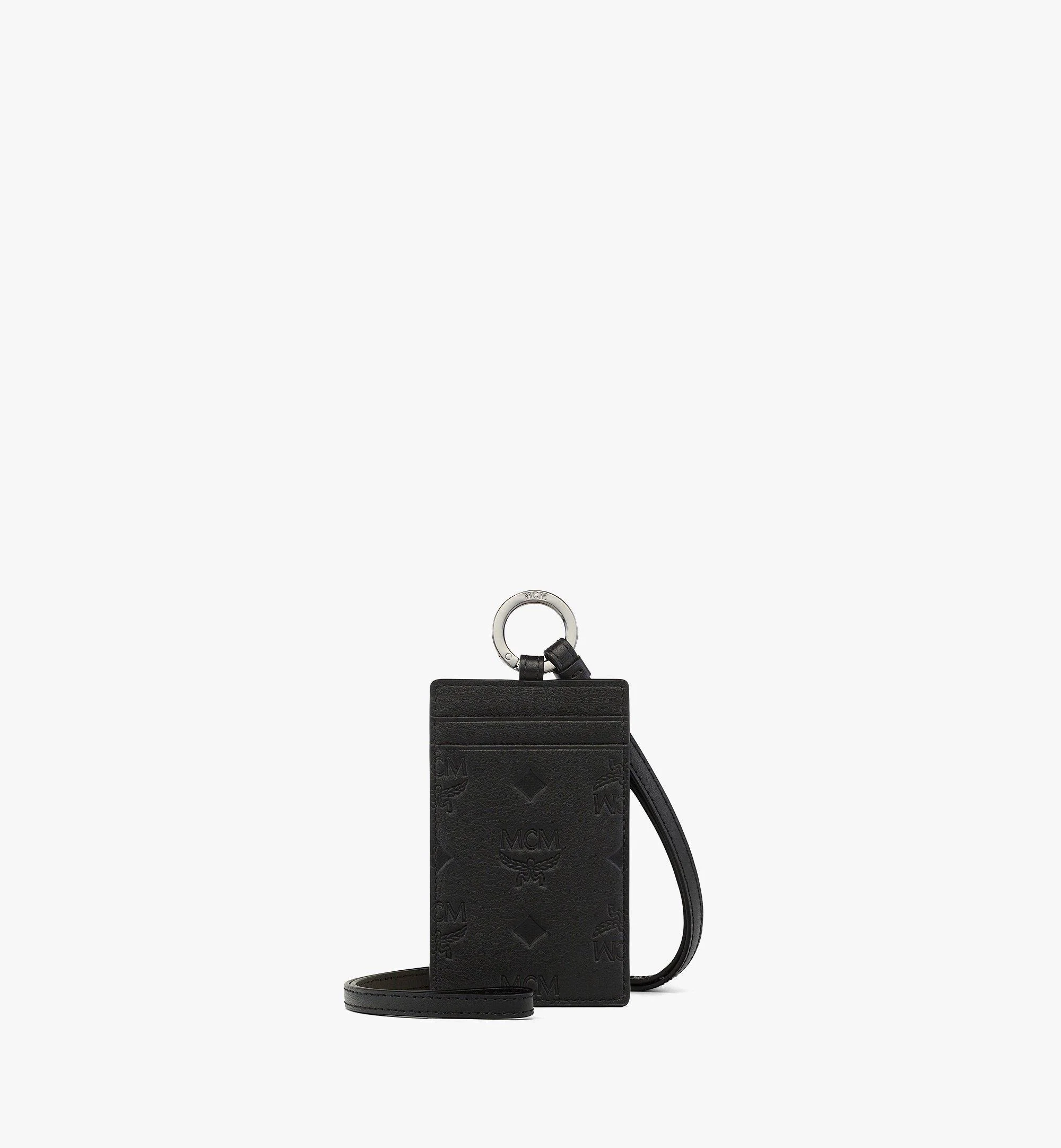 Lanyard ID Card Holder in Embossed Monogram Leather - 1