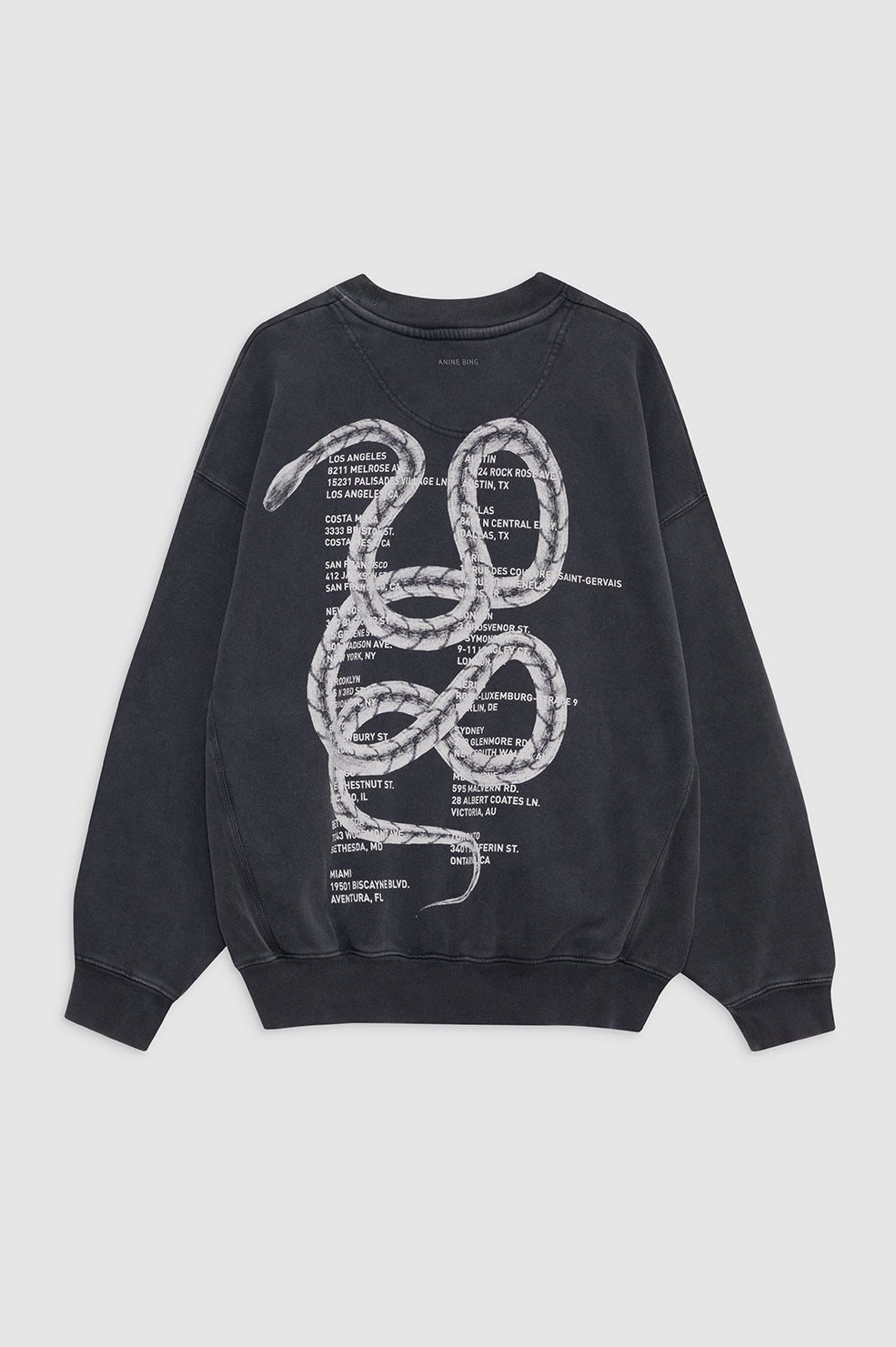 Jaci Sweatshirt Twisted Snake - Washed Black - 4