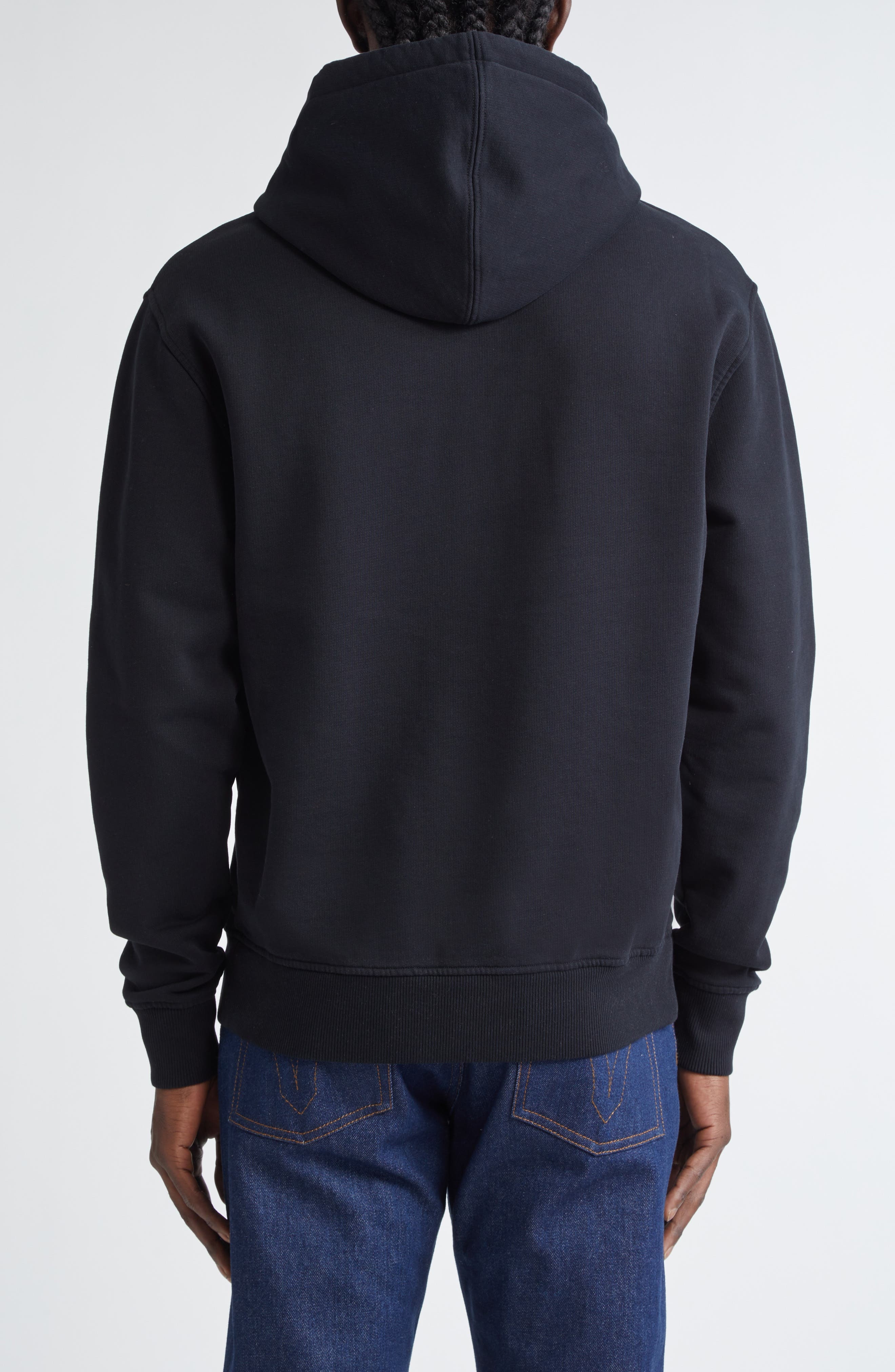 AMI PARIS Embroidered Ami De Coeur Cotton Hoodie in 001 Noir at Nordstrom - 2