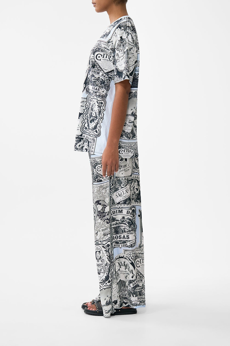 OVERSIZED BAND TEE - BLUE/BLK 4