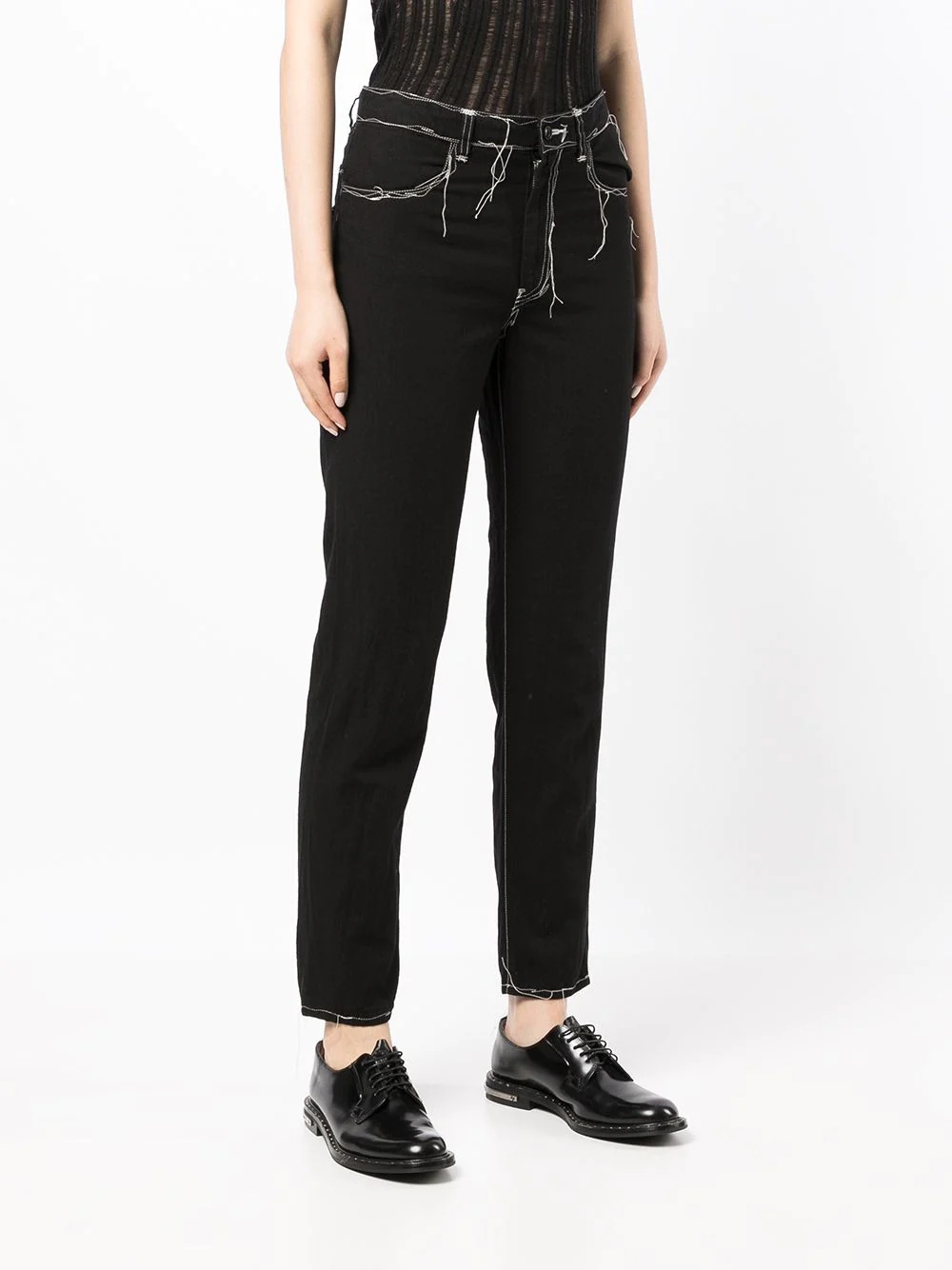 contrast-stitch jeans - 3