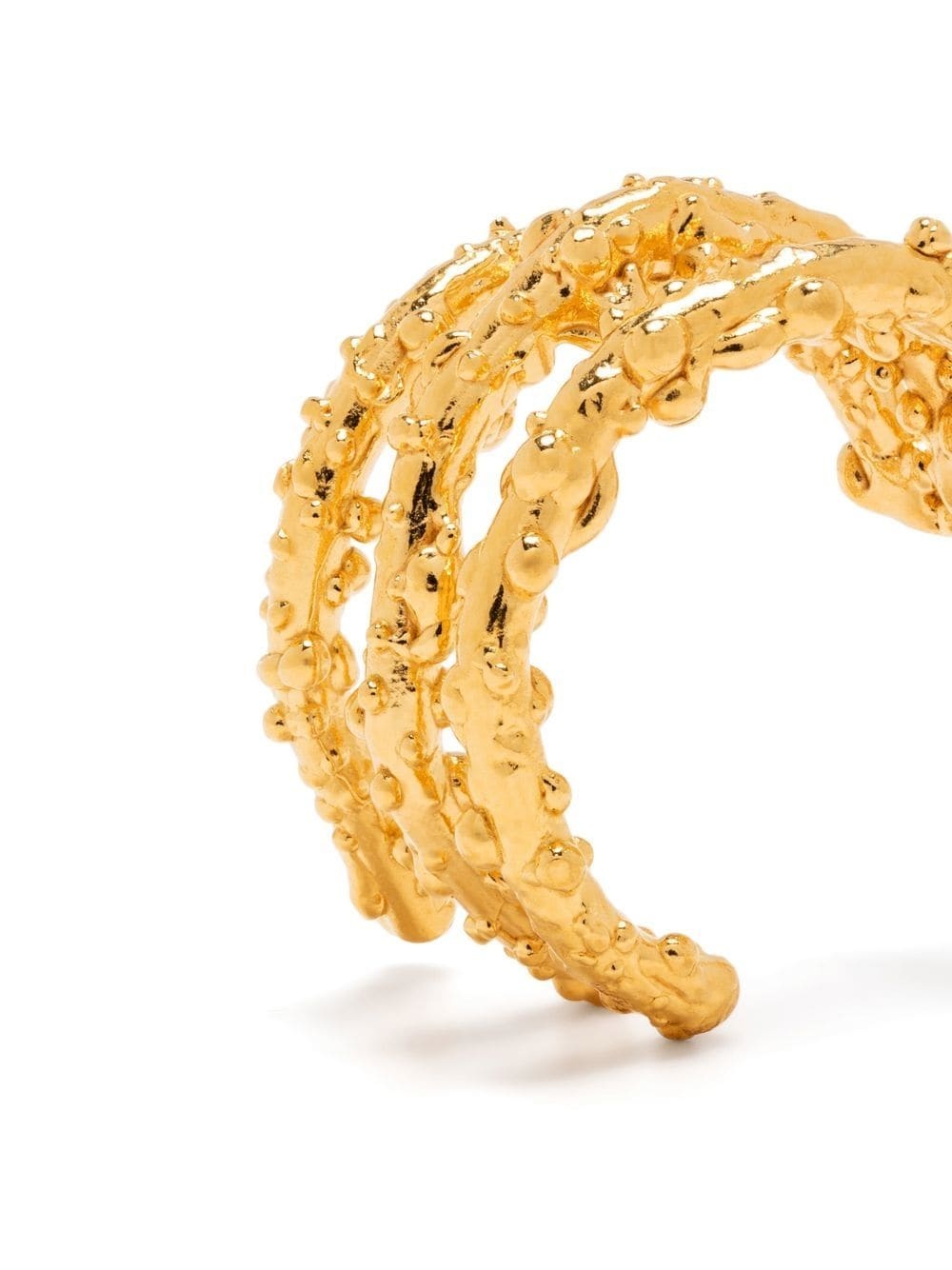 The Single Crumbling gold-plated earring - 3