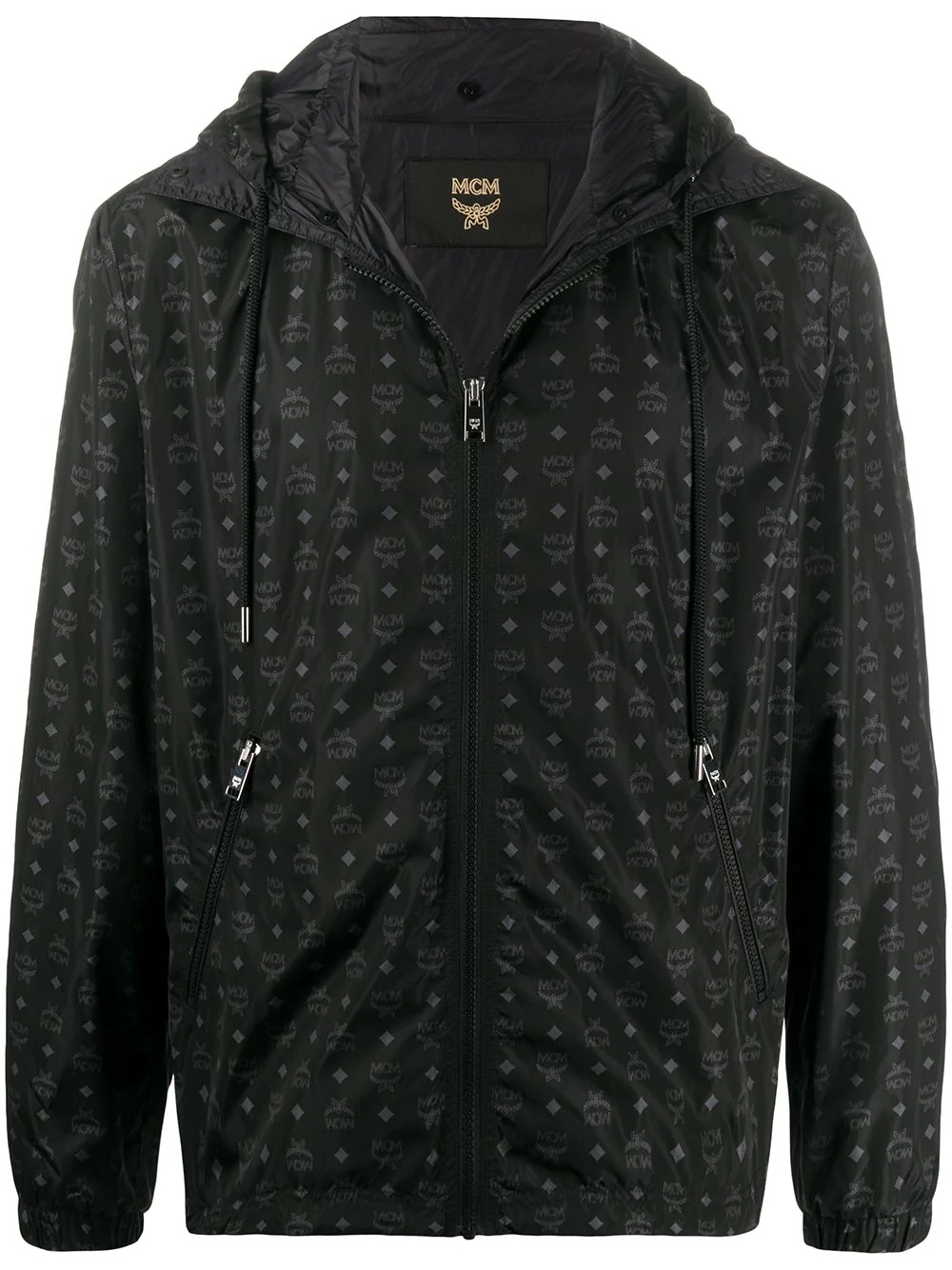 all-over logo print jacket - 1