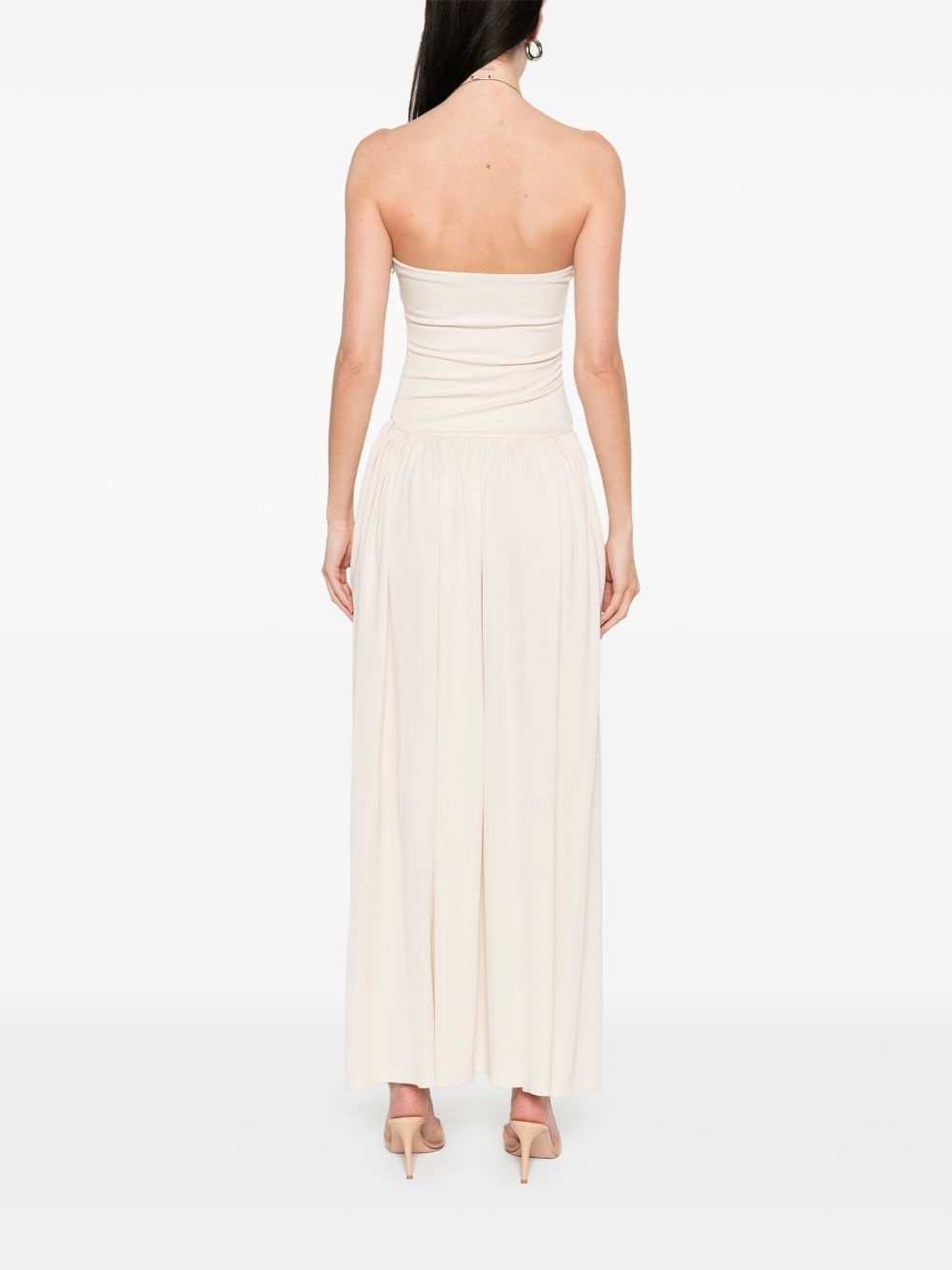 strapless midi dress - 4