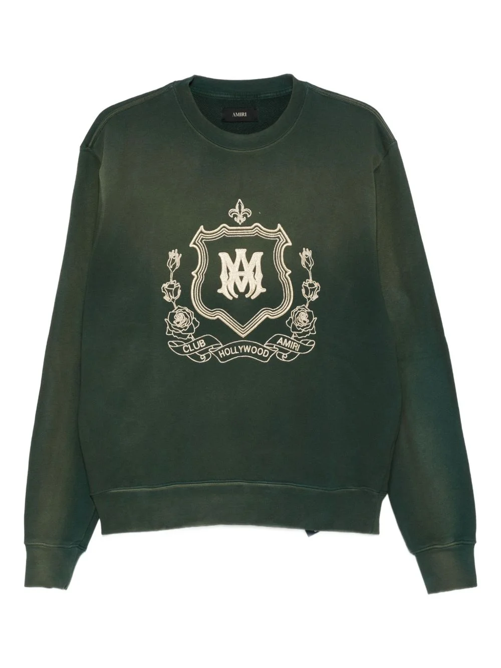 crest-embroidered sweatshirt - 1