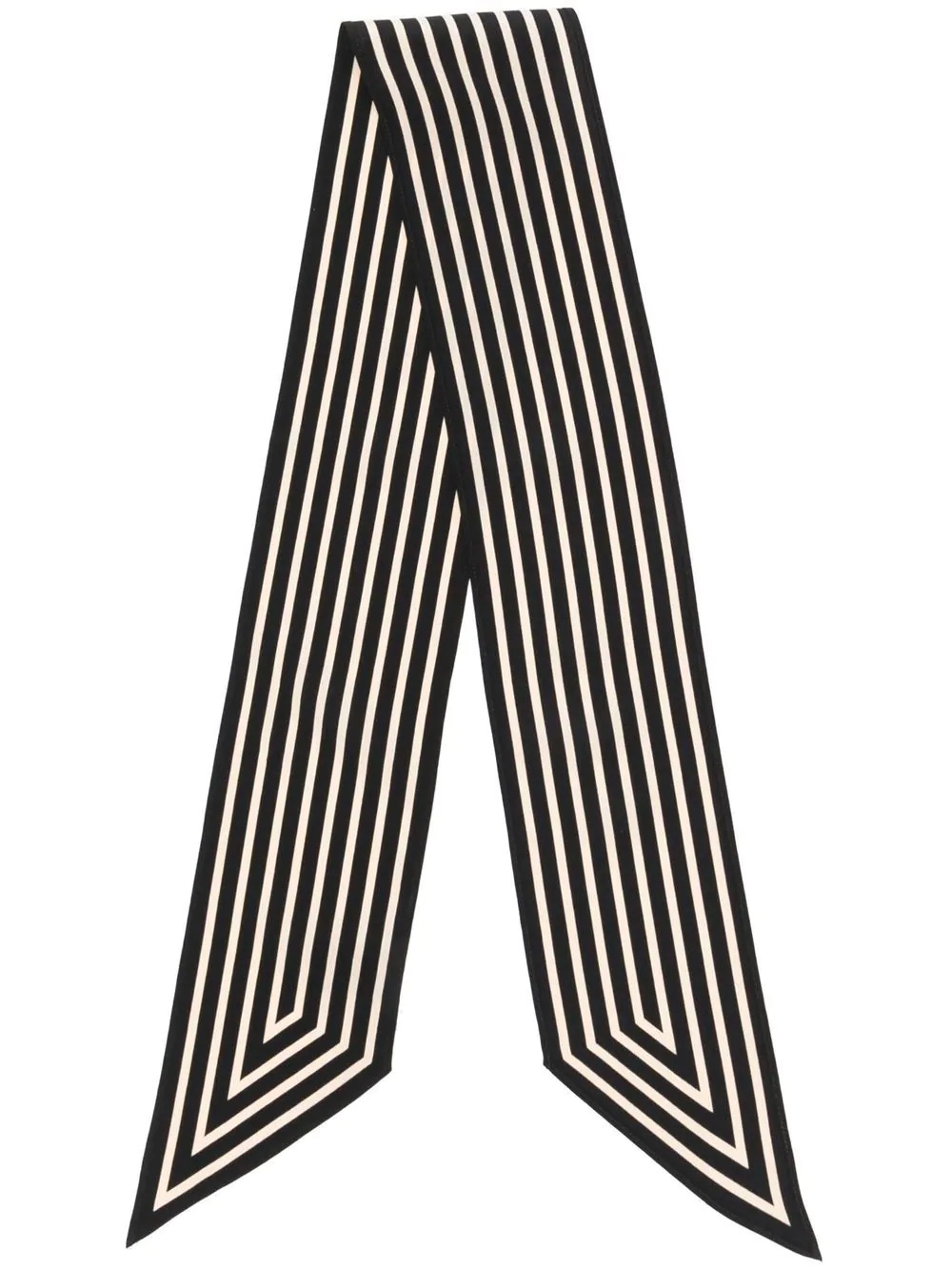 stripe-print silk scarf - 1