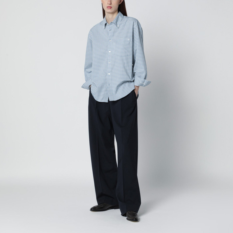 Dunst Oversized light blue check shirt outlook
