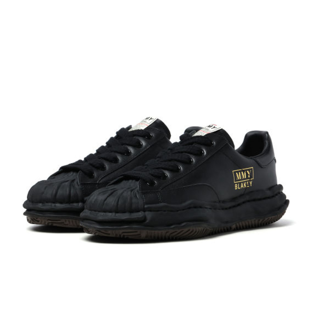 Maison MIHARA YASUHIRO BLAKEY OG Sole Leather Low-top Sneaker 'Black' A06FW702-BLKBLK - 2