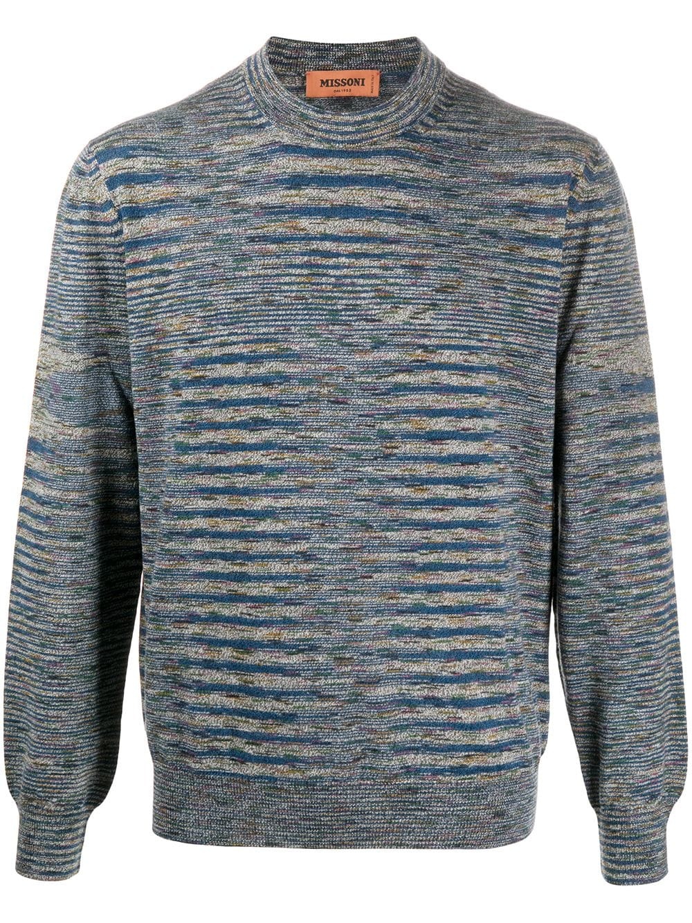 striped wool pullover - 1