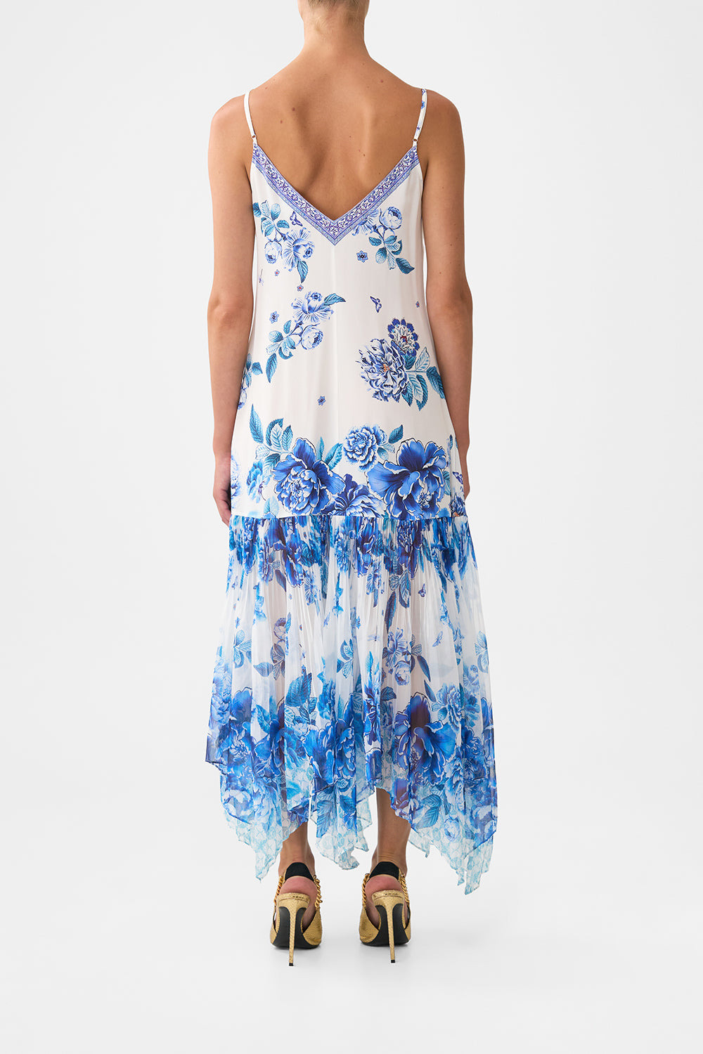 MINIMAL SLIP WITH PLEATED CHIFFON SKIRT - 3