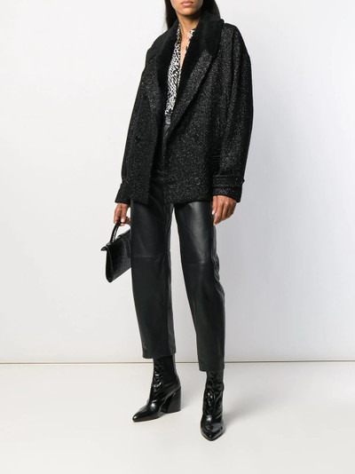 SAINT LAURENT double-breasted bouclé jacket outlook