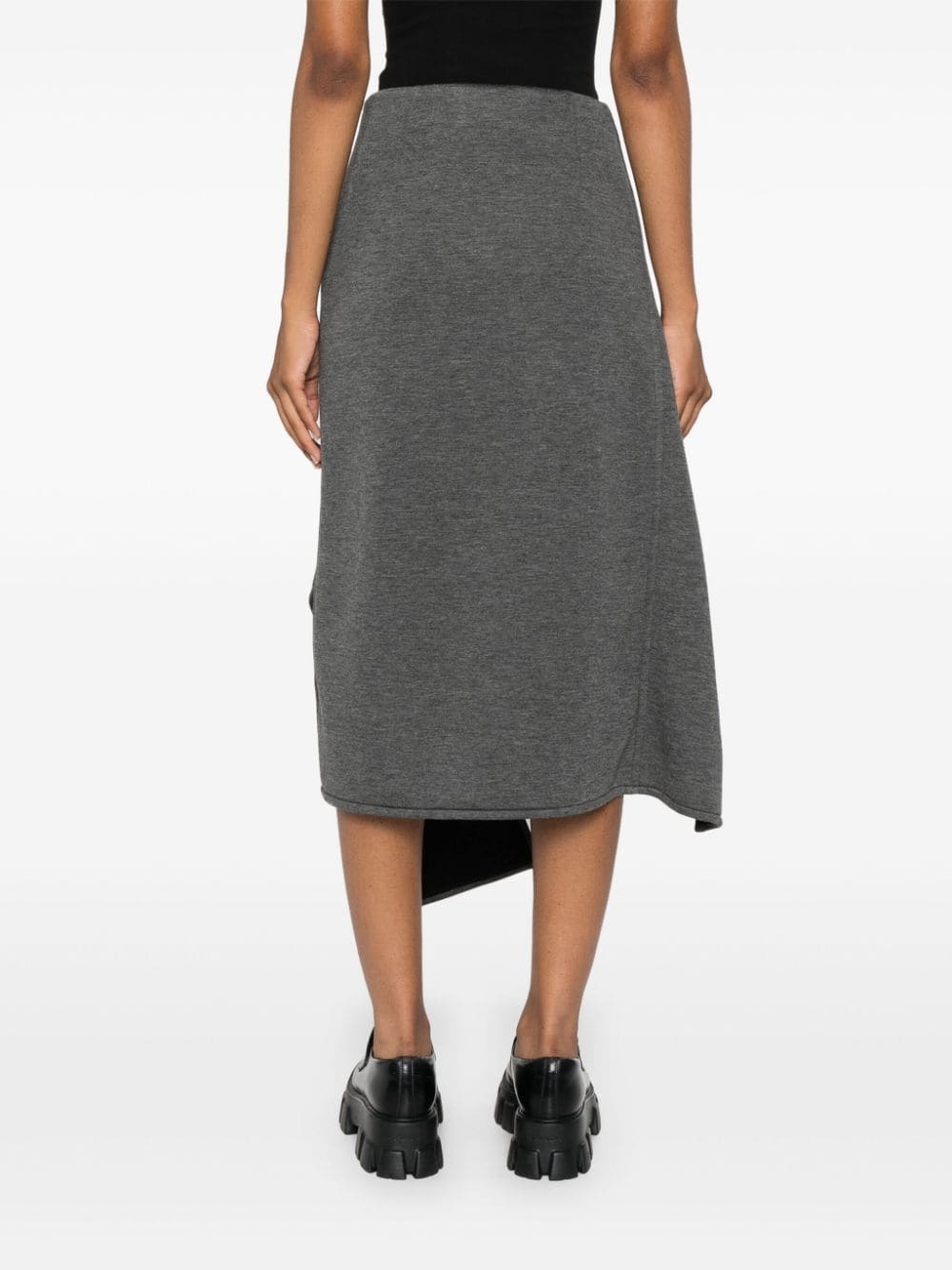 scuba-jersey midi skirt - 4