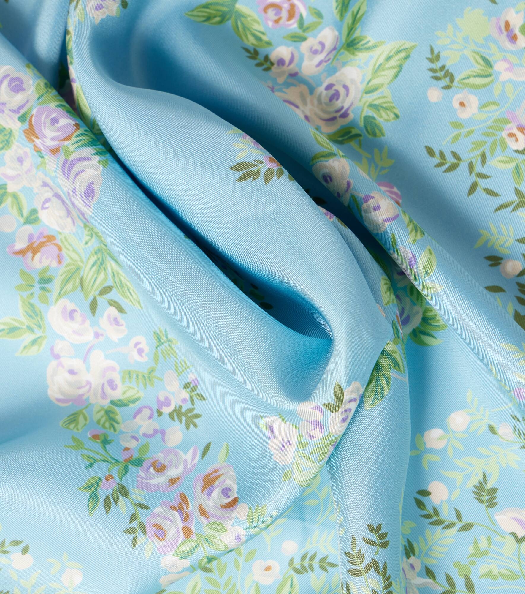 GG floral silk twill scarf - 4