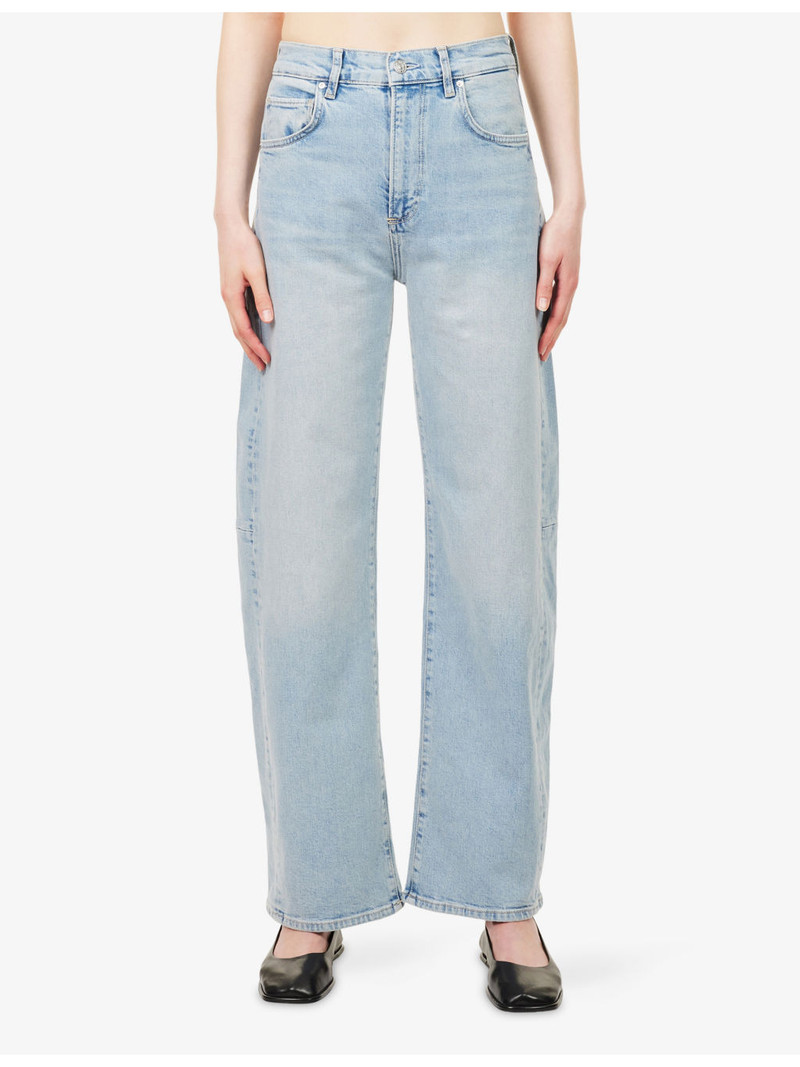 Arellia Skimmer Barrel-Leg Denim Jeans 3