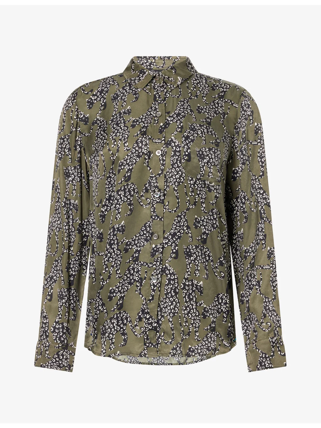 Alyssa Graphic-Print Cupro-Blend Blouse - 1