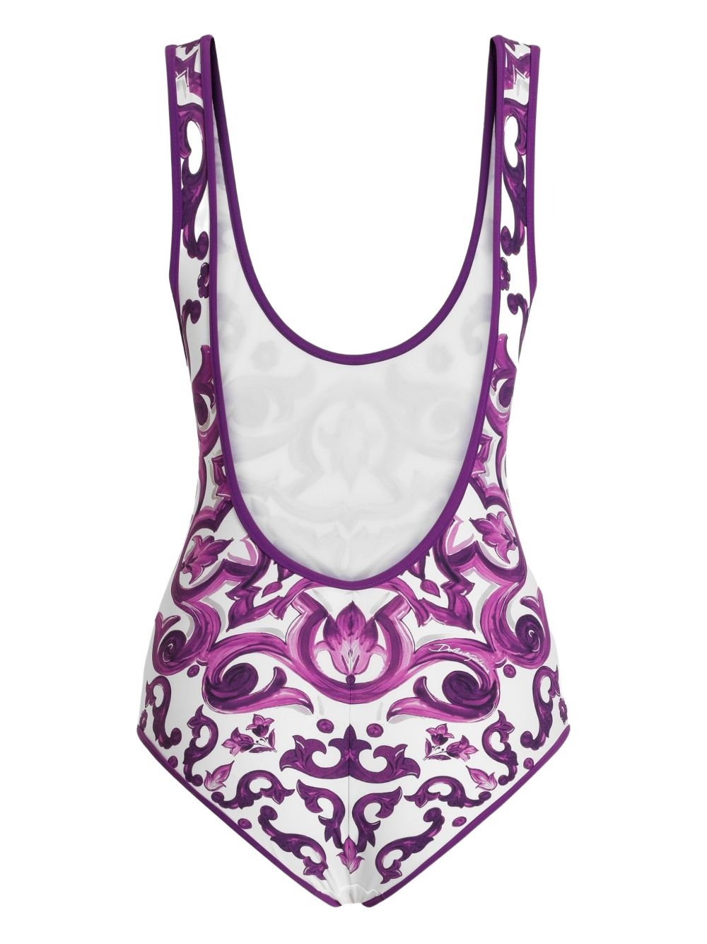 Majolica-print swimsuit - 2