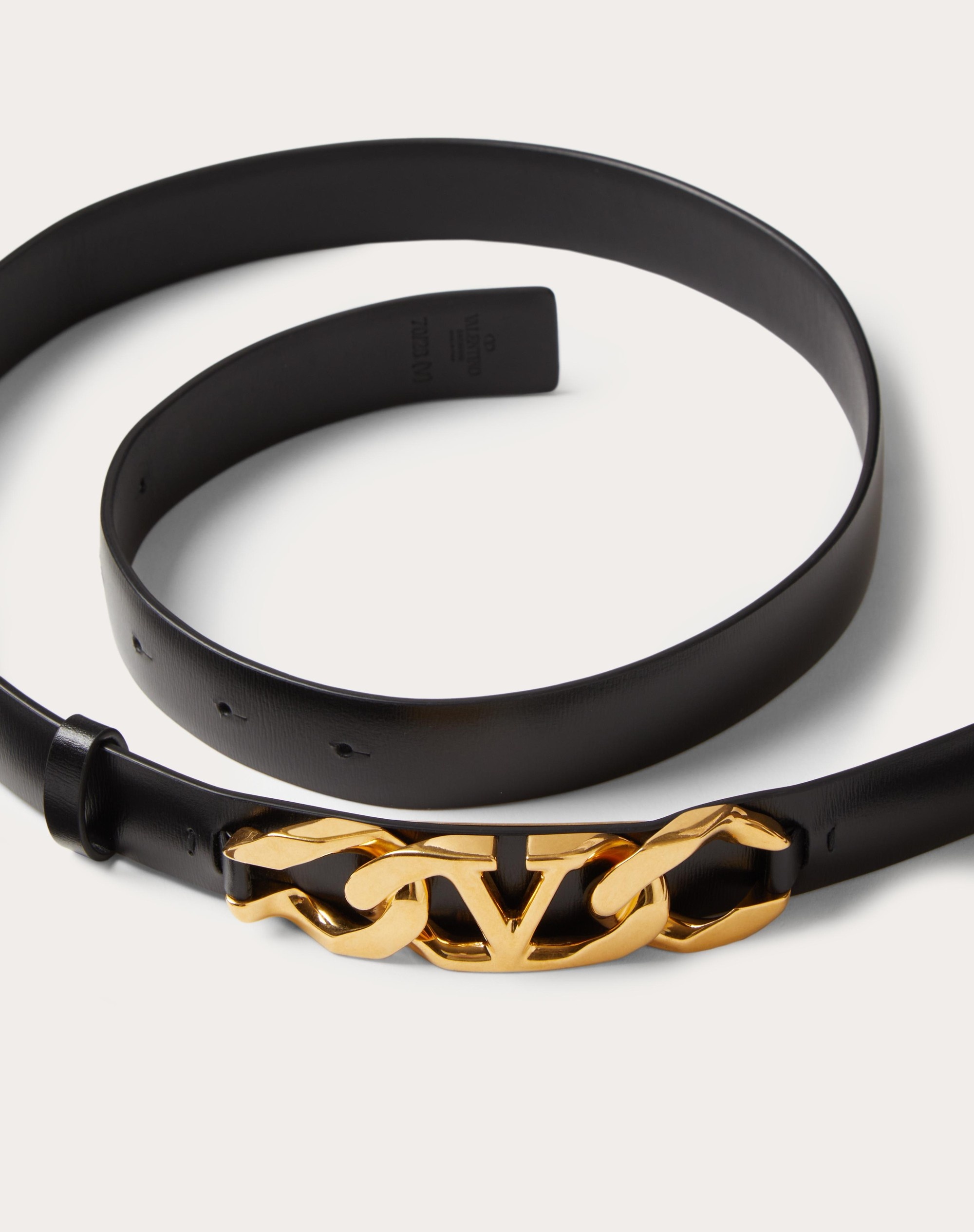 VLOGO CHAIN SHINY CALFSKIN BELT 30 MM - 2