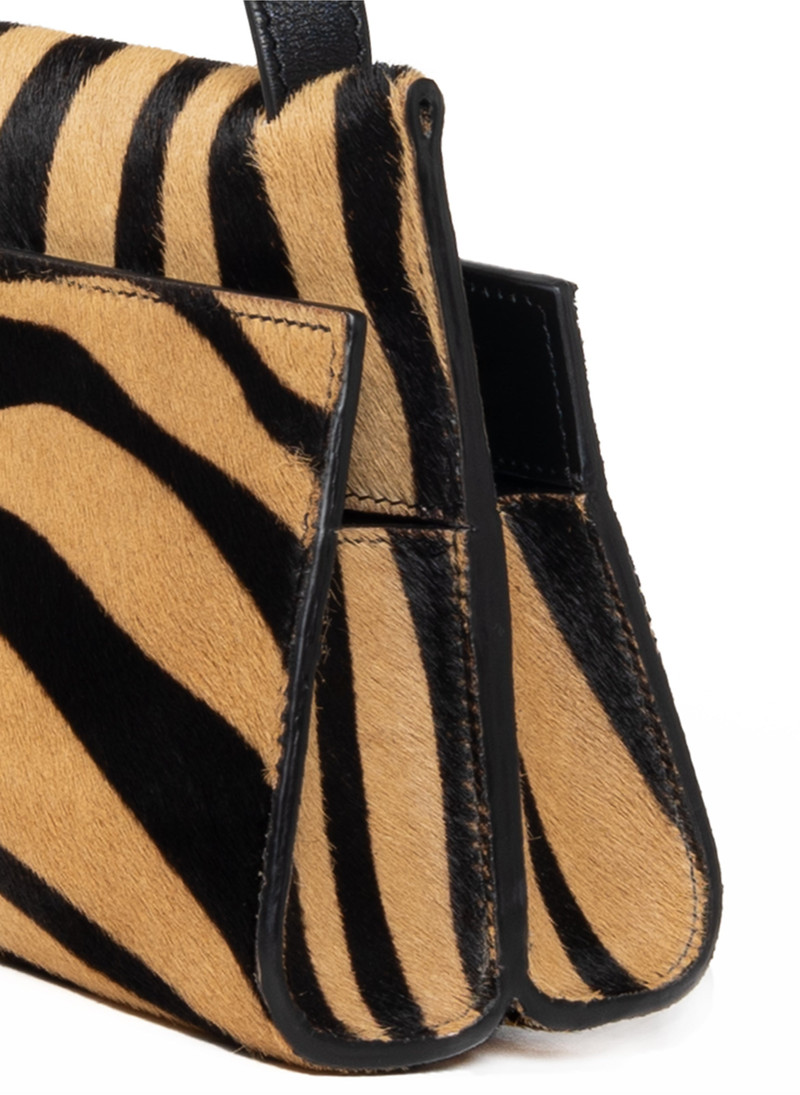 Long Papillon Calf Leather Zebra 5