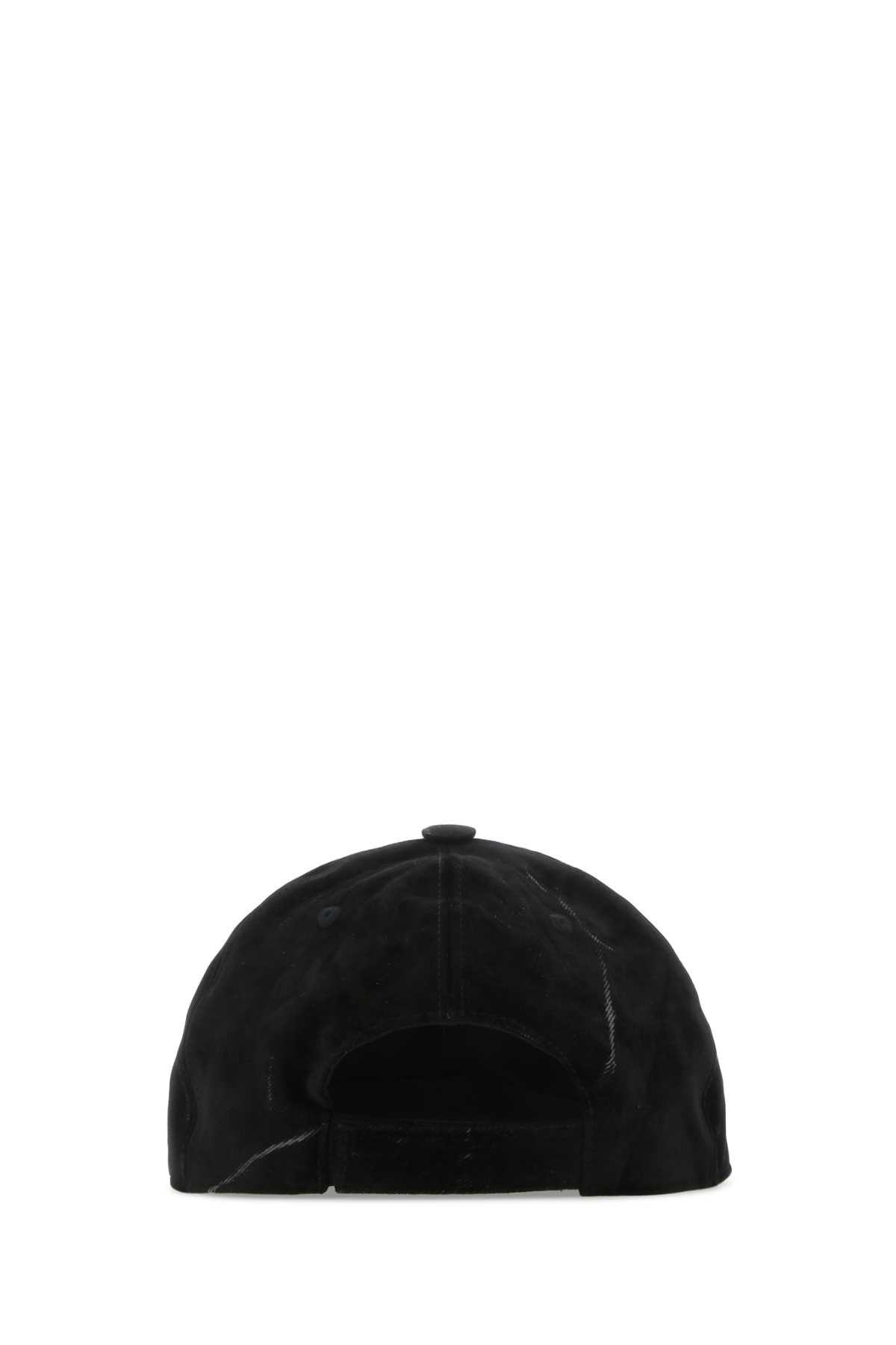 Stella Mccartney Women Black Velvet Baseball Cap - 3