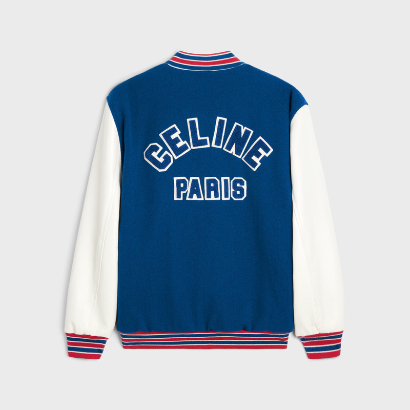 CELINE Varsity jacket in textured wool outlook